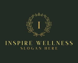 Wreath Floral Wellness logo design