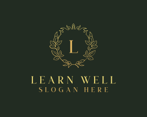 Wreath Floral Wellness logo design