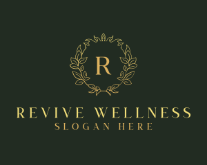 Wreath Floral Wellness logo design