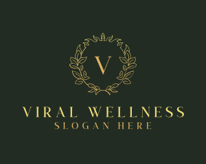 Wreath Floral Wellness logo design