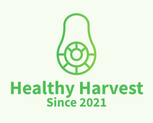 Outline Healthy Avocado  logo design