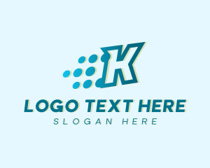 Modern Tech Letter K logo