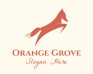 Orange Fox Leaping logo