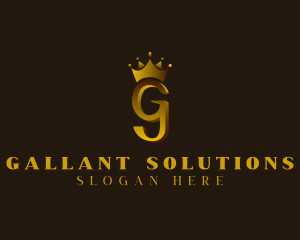 Regal Elegant Crown Letter G logo design