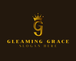 Regal Elegant Crown Letter G logo design