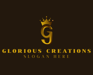 Regal Elegant Crown Letter G logo design