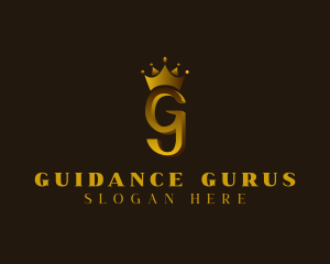 Regal Elegant Crown Letter G logo design