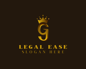 Regal Elegant Crown Letter G logo
