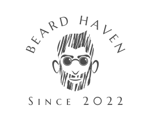 Man Beard Grooming logo design