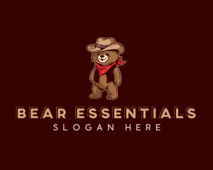 Cowboy Grizzly Bear logo design