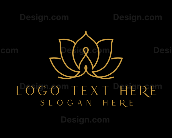Lotus Flower Meditation Yoga Logo