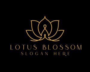  Lotus Flower Meditation Yoga  logo design