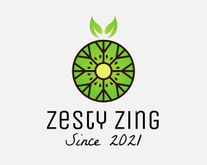 Geometric Kiwi Fruit  logo