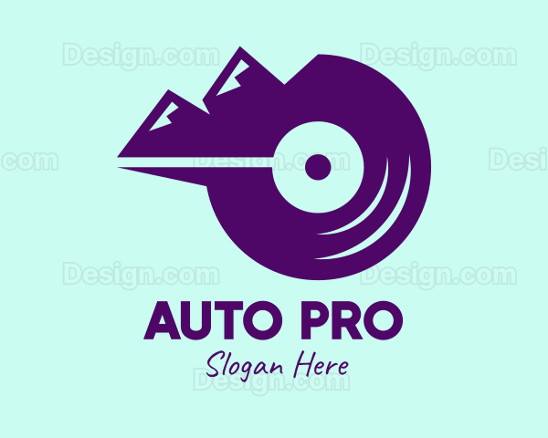 Mountain Vinyl Record Logo