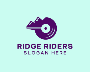 Mountain Vinyl Record logo design