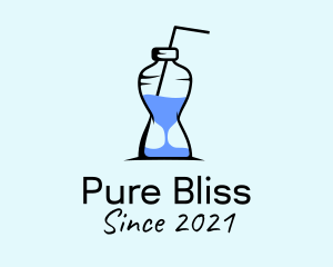 Hourglass Bottle Juice logo design