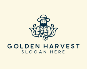 Organic Natural Farmer Harvest logo design