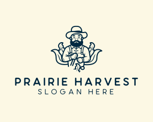 Organic Natural Farmer Harvest logo design