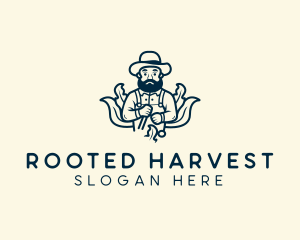 Organic Natural Farmer Harvest logo design