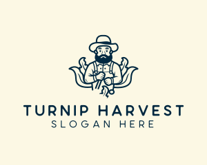 Organic Natural Farmer Harvest logo design