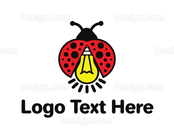 Ladybug Light Bulb Logo