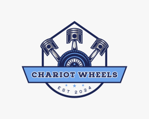 Piston Wheel Repair logo design