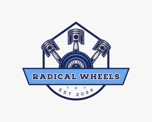 Piston Wheel Repair logo design