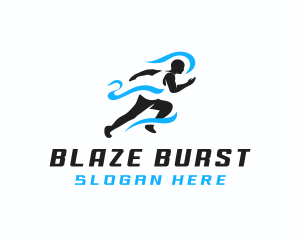 Sprint Running Athlete logo design