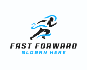 Sprint Running Athlete logo design