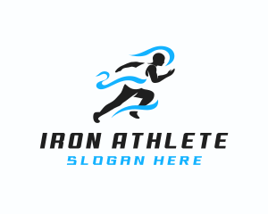 Sprint Running Athlete logo design