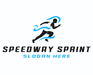 Sprint Running Athlete logo design