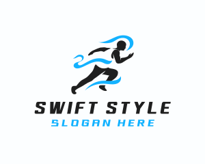 Sprint Running Athlete logo design