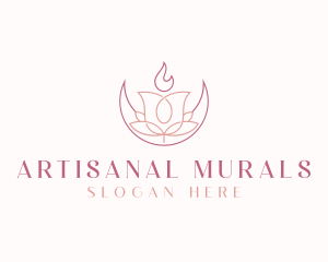 Artisanal Floral Candle logo design