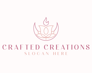 Artisanal Floral Candle logo design