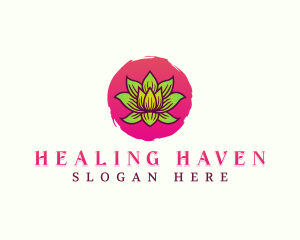 Lotus Healing Flower logo design