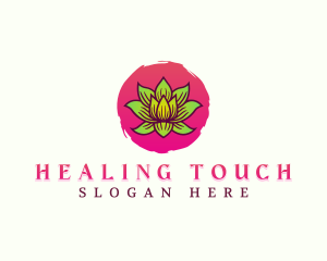 Lotus Healing Flower logo design