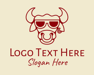 Cool Bull Head  Logo