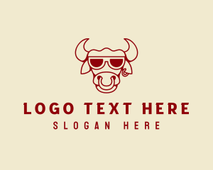 Cool Bull Head  logo