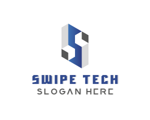 Cube Digital Technology Letter S logo design