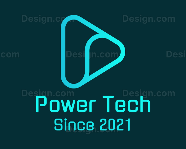 Blue Tech Vlogger Logo