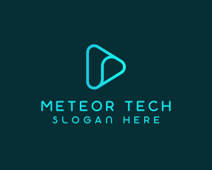 Blue Tech Vlogger logo design