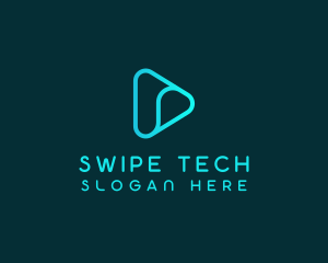 Blue Tech Vlogger logo design