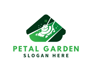 House Lawn Mower logo design