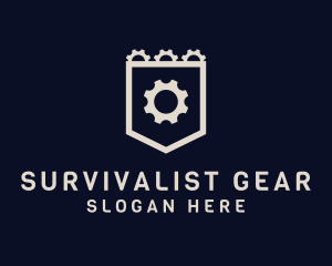 Mechanical Cogwheel Gear logo design