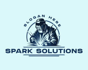 Industrial Welder Spark logo design