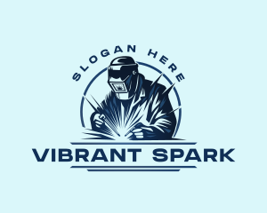 Industrial Welder Spark logo design