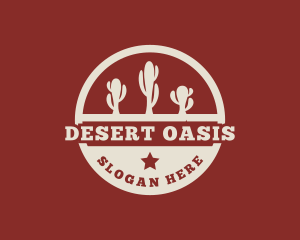 Western Desert Cactus logo design