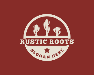 Western Desert Cactus logo design