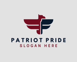 Patriotic American Bird  logo design