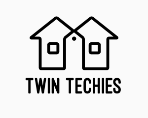 Twin House Price Tag logo design